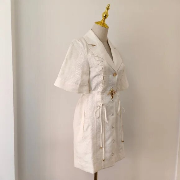 Aje Ana Mini Dress in Ivory - Picture 7 of 14